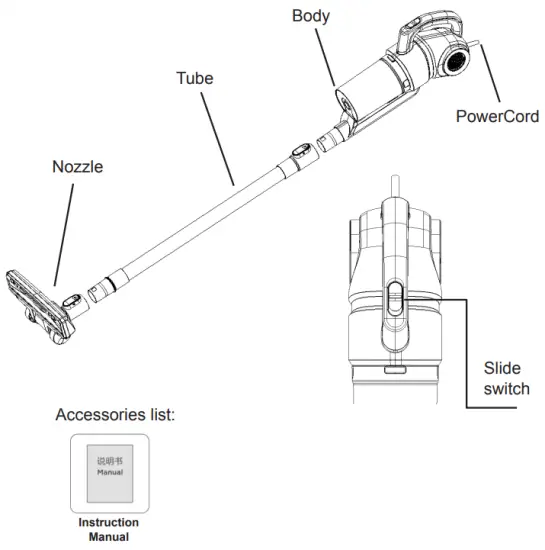 Midea MCS2045BS Vacuum Cleaner Instruction - image 2