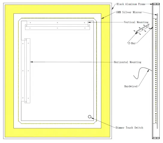 exbriteusa LED Mirror Instruction Manual 19010-RT-GD