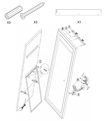 exbriteusa LED Mirror Instruction Manual INSTALLATION PROCESS 22