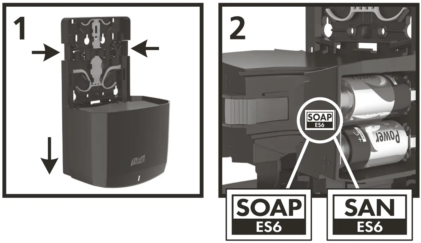 Purell ES6 Soap and Sanitizer Touch Free Dispenser - fig
