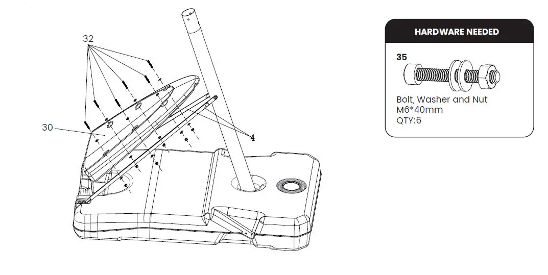 NBA AA6A1355 50 Inch Portable Basketball Hoop with Polycarbonate Backboard-fig10