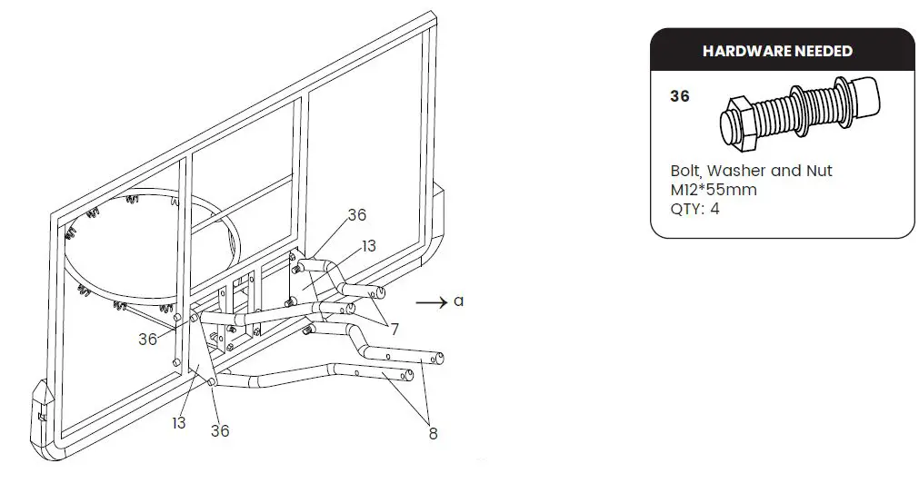 NBA AA6A1355 50 Inch Portable Basketball Hoop with Polycarbonate Backboard-fig15