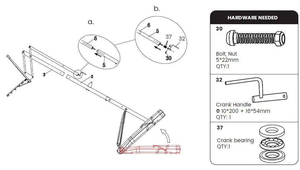 NBA AA6A1355 50 Inch Portable Basketball Hoop with Polycarbonate Backboard-fig17