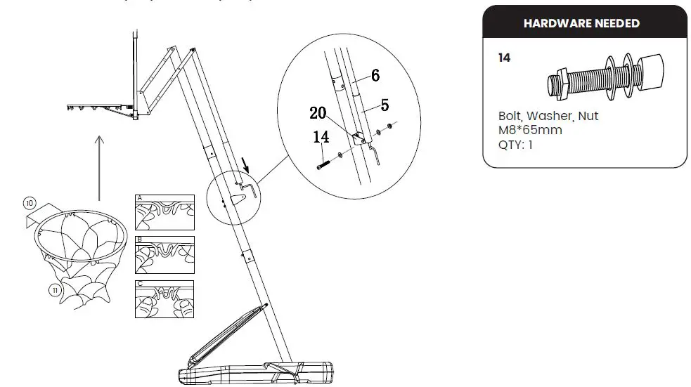 NBA AA6A1355 50 Inch Portable Basketball Hoop with Polycarbonate Backboard-fig19