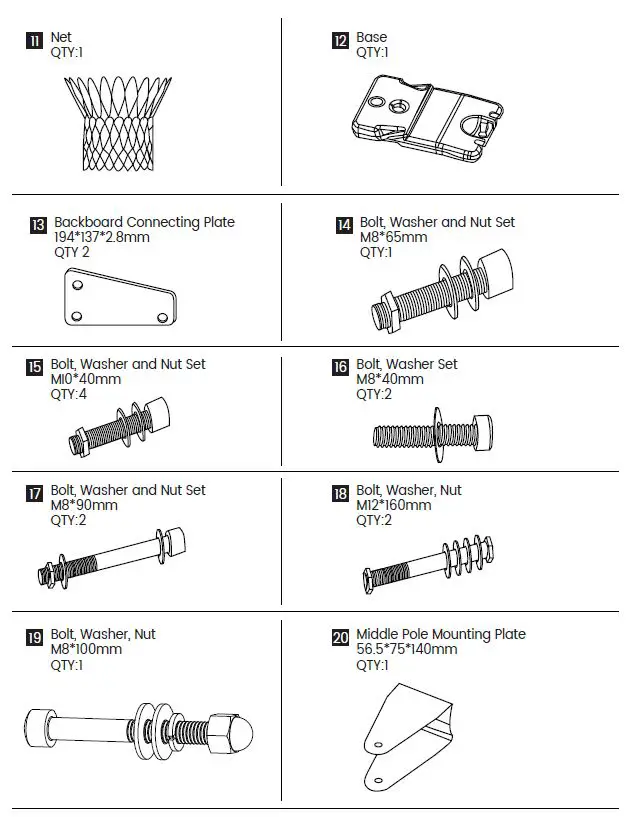 NBA AA6A1355 50 Inch Portable Basketball Hoop with Polycarbonate Backboard-fig2