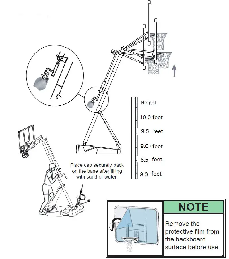 NBA AA6A1355 50 Inch Portable Basketball Hoop with Polycarbonate Backboard-fig22