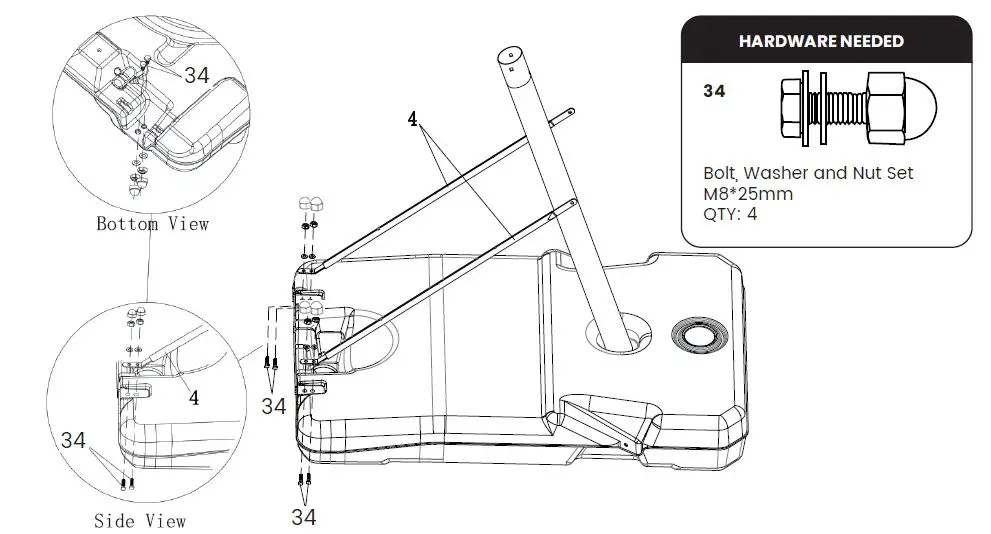NBA AA6A1355 50 Inch Portable Basketball Hoop with Polycarbonate Backboard-fig7