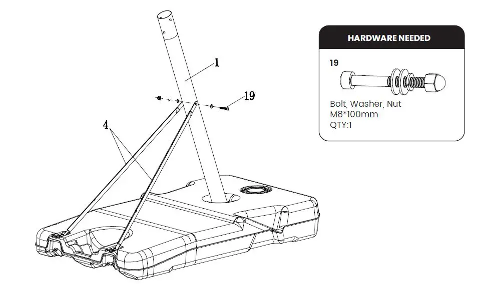 NBA AA6A1355 50 Inch Portable Basketball Hoop with Polycarbonate Backboard-fig8