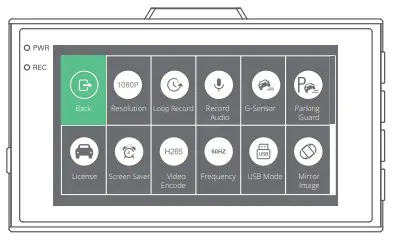 KINGSLIM D2 Dual Dash Cam Back