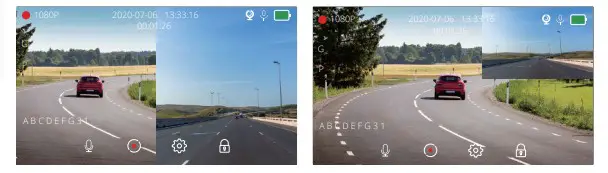 KINGSLIM D2 Dual Dash Cam Function 2
