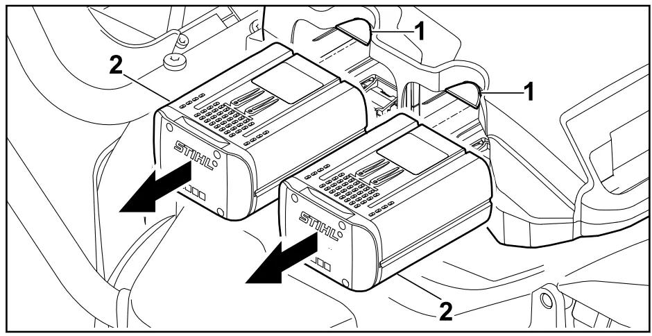STIHL ADA 700 Dual battery slot adapter - fig 2