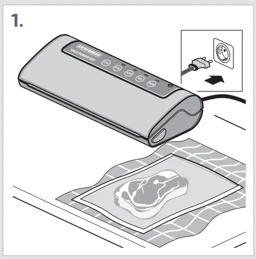 Vacuum packaging in a bag