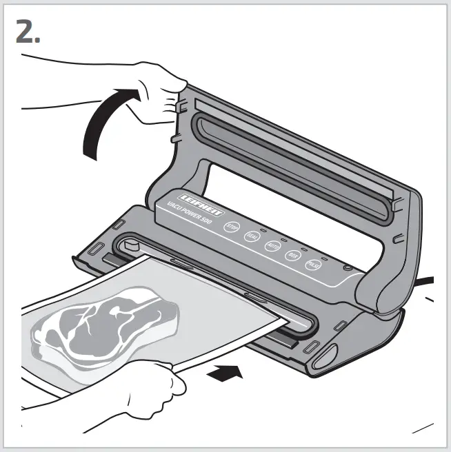 Vacuum packaging in a bag
