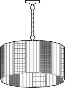 John Lewis RHEA Textured Glass Hexagon Pendant