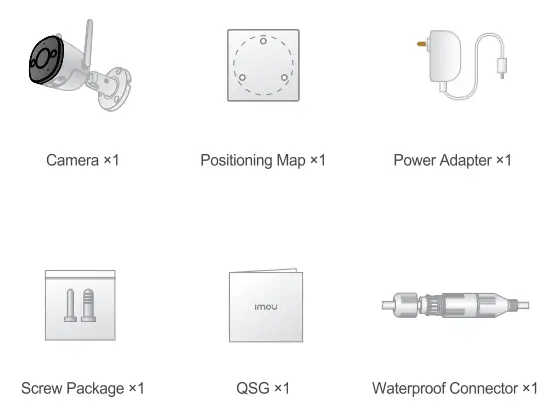 Imou IPC-F42FX Consumer Camera - Packing List