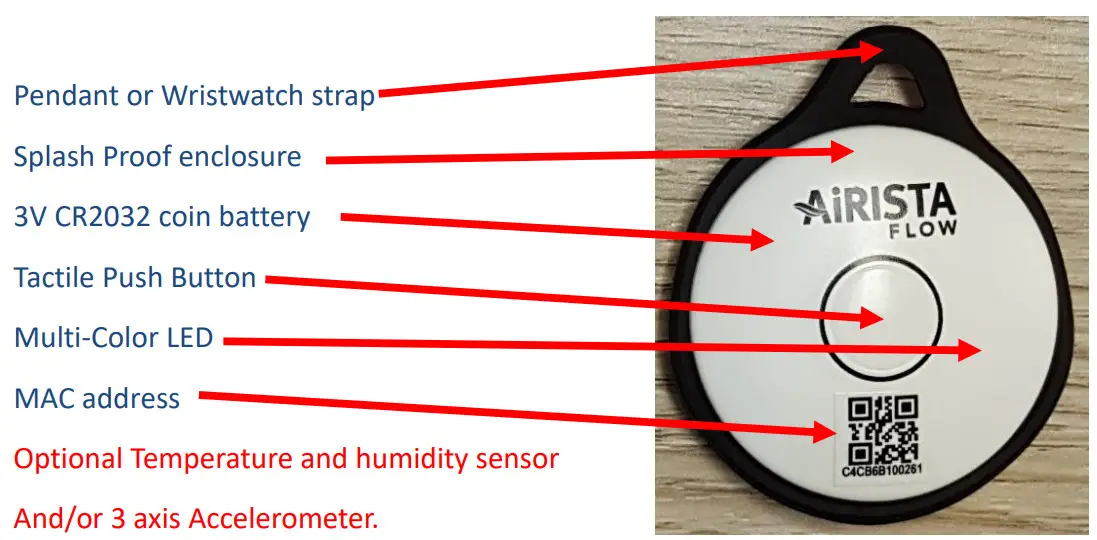 Airista Flow A1Tag Personnel Asset Temperature Multi Tag - figure 3