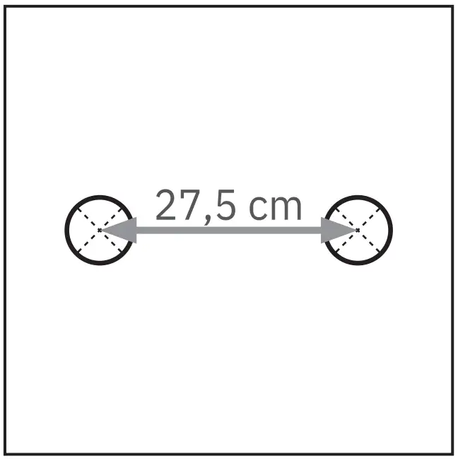 DISTANCE BETWEEN DRILL HOLES