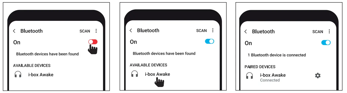 i Box Awake Radio Alarm Clock with Wireless Charging - Bluetooth