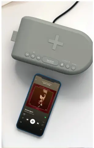 i Box Awake Radio Alarm Clock with Wireless Charging - Caring