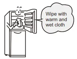 TCL P200TMW Air cooled and Frost free Household Refrigerator - Preparations prior to use 1