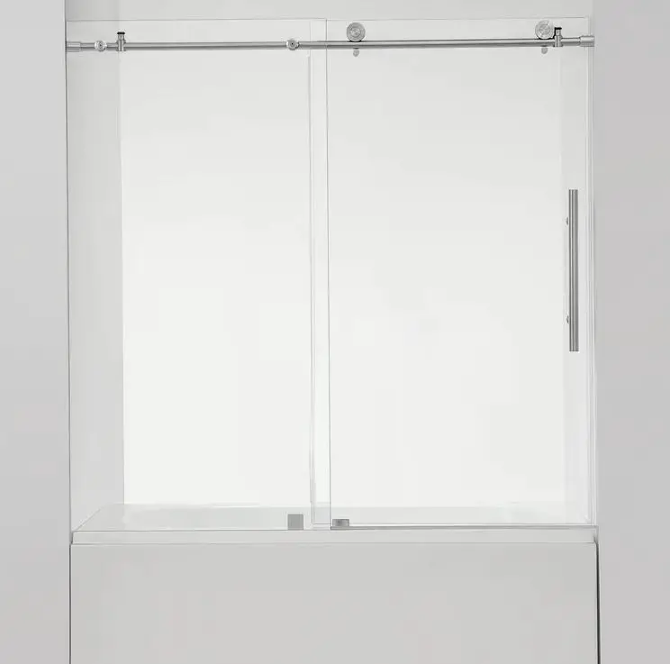 Vinnova 312160-ss-bn Single Sliding Frameless Tub Door Instruction Manual