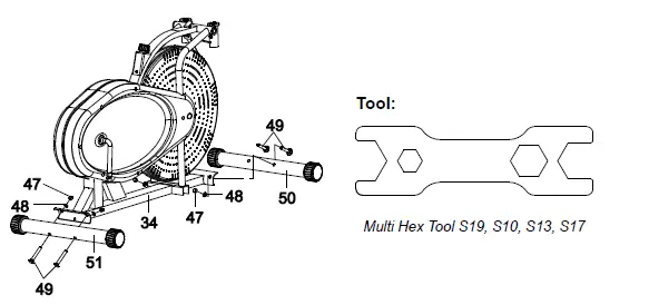 ADEXA ORBITRAC Elliptical Cycle Exercise Bike Air Bike fig 4