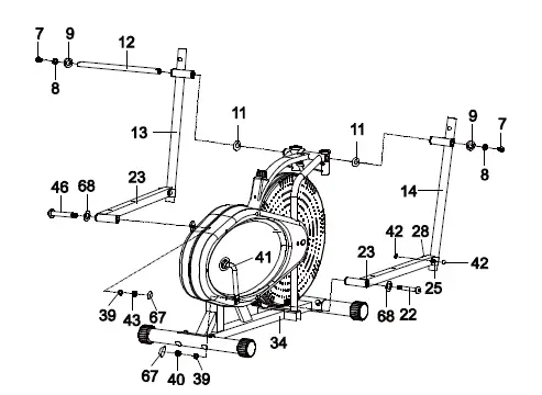 ADEXA ORBITRAC Elliptical Cycle Exercise Bike Air Bike fig 6