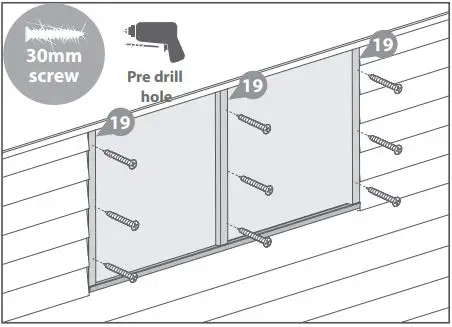 Mercia Garden Overlap Apex Shed Instruction Manual - Fix the window strips to the two
