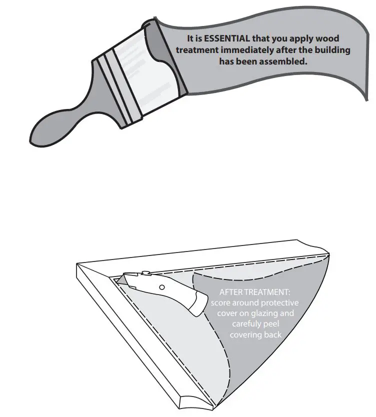 Mercia Garden Overlap Apex Shed Instruction Manual - It is ESSENTIAL that you apply wood