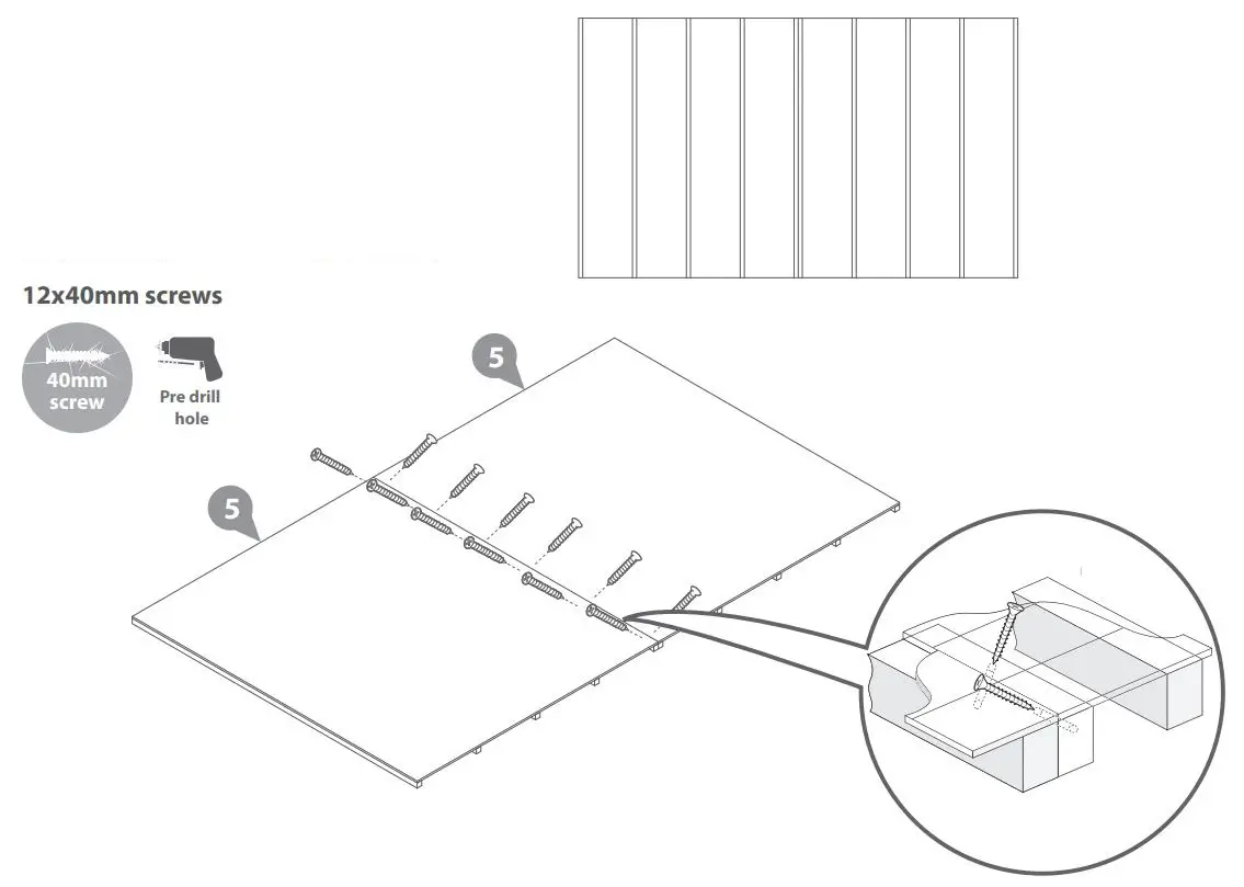 Mercia Garden Overlap Apex Shed Instruction Manual - Place floor on firm and level base