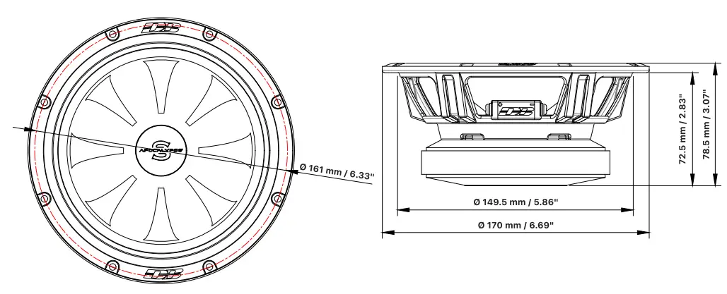 ALPHARD AP-M61SE Mid-Range Speakers 9