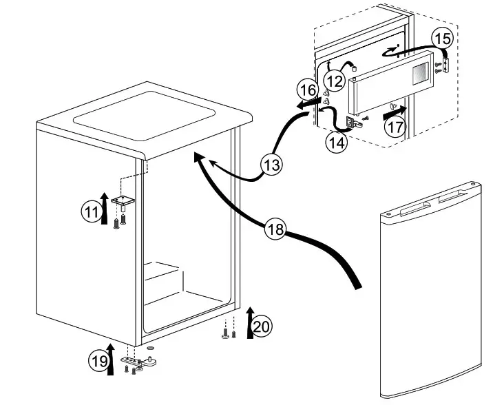 beko Refrigerator - REPOSITIONING THE DOOR 2