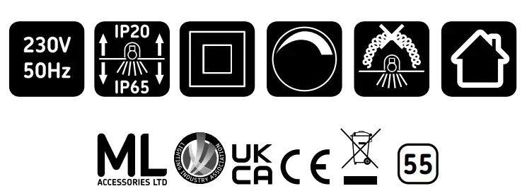 Knightsbridge CFR5CW 5W Fire Rated LED Dimmable Downlight-4