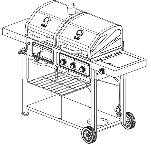 RevoAce Outdoor LP Gas Charcoal Barbecue -