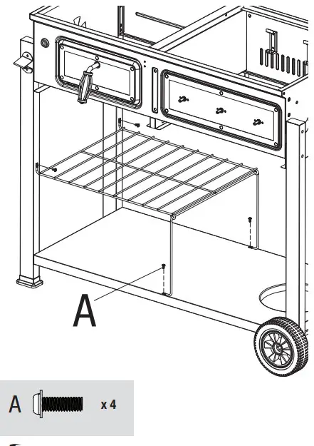 RevoAce Outdoor LP Gas Charcoal Barbecue - Attach Bottom Rack