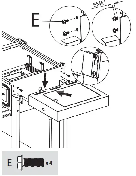 RevoAce Outdoor LP Gas Charcoal Barbecue - Attach Right Side Shelf