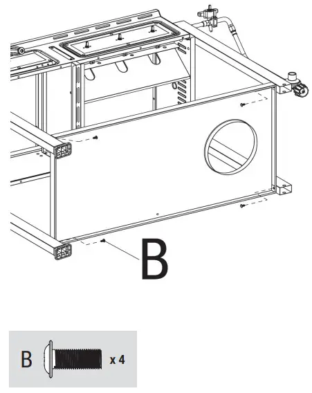 RevoAce Outdoor LP Gas Charcoal Barbecue - Bottom Shelf