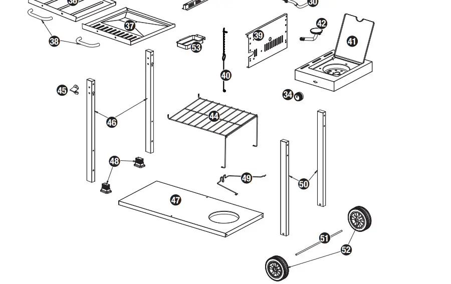 RevoAce Outdoor LP Gas Charcoal Barbecue - Expanded View2