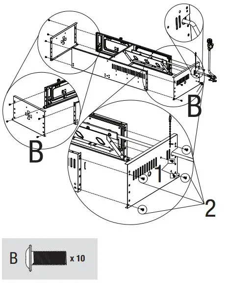 RevoAce Outdoor LP Gas Charcoal Barbecue - Right Panel