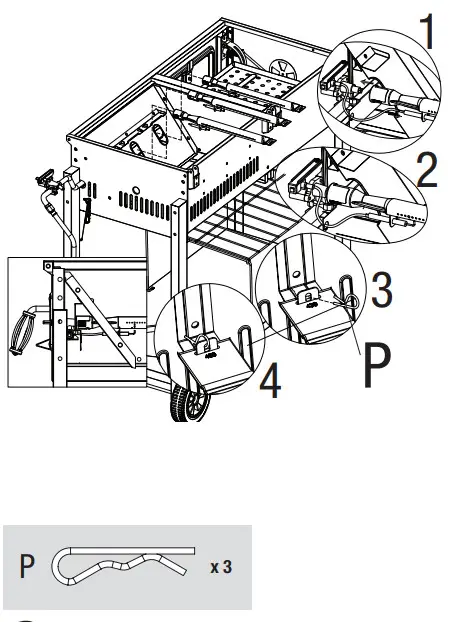 RevoAce Outdoor LP Gas Charcoal Barbecue - Wires and Burners