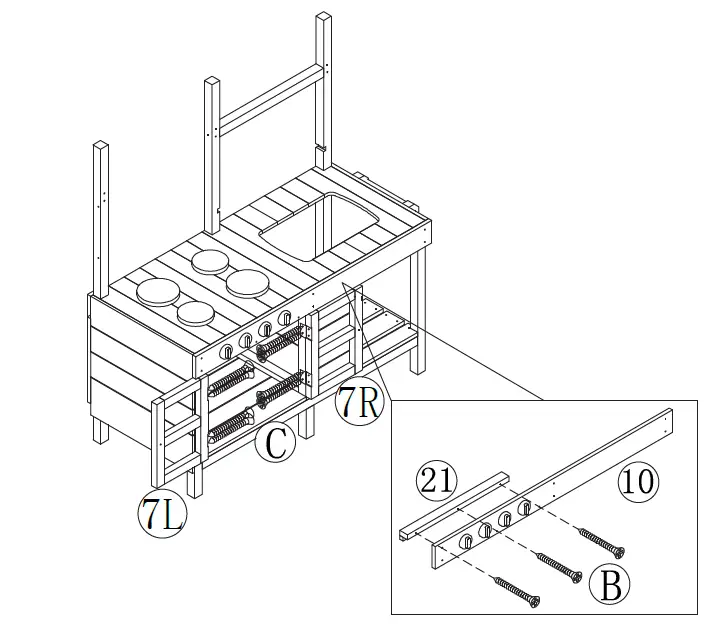 axi A035.004.02 Rosa Sand and Water Play Kitchen Large fig 11