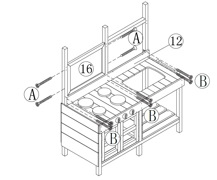 axi A035.004.02 Rosa Sand and Water Play Kitchen Large fig 12