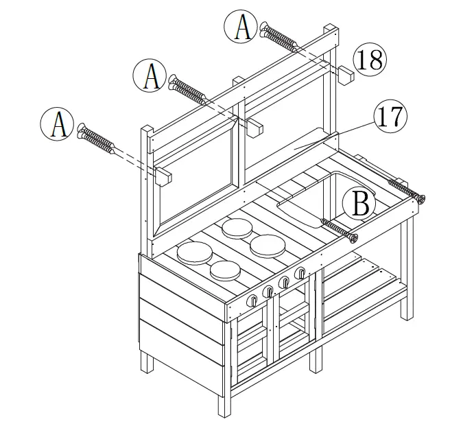 axi A035.004.02 Rosa Sand and Water Play Kitchen Large fig 13