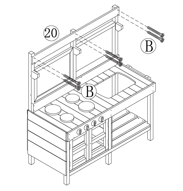 axi A035.004.02 Rosa Sand and Water Play Kitchen Large fig 14