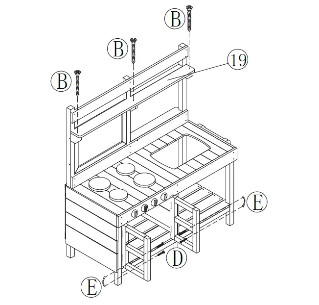 axi A035.004.02 Rosa Sand and Water Play Kitchen Large fig 15