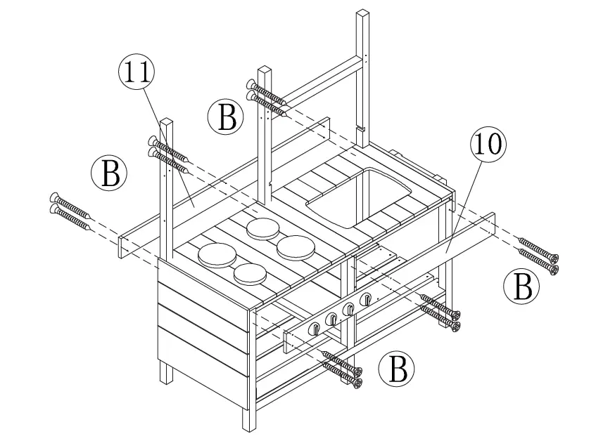 axi A035.004.02 Rosa Sand and Water Play Kitchen Large fig 9