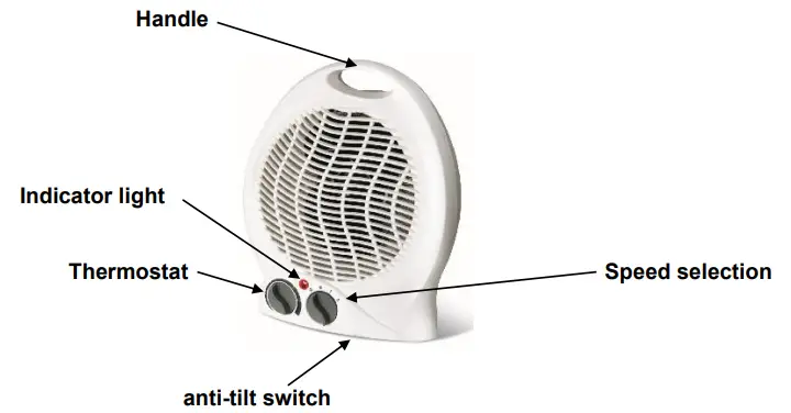 oceanic OCEASF2000B1 Fan Heater-1
