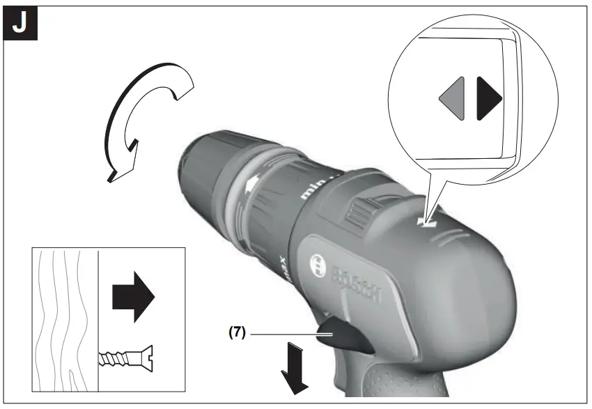 Setting left rotation