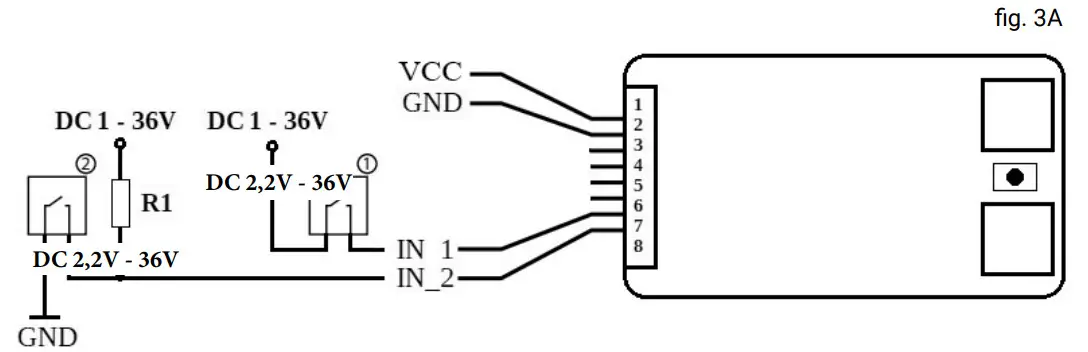 Shelly Universal WiFi Sensor Input- fig. 3A