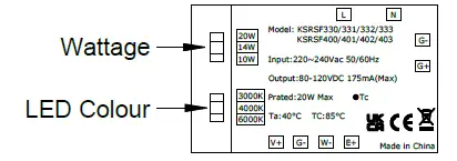 KSR LIGHTING KSRSF337 Multi Wattage Triple CCT Bulkhead 04